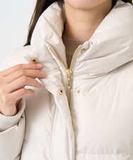 F1VAD52310 MK MICHEL KLEIN(小さいサイズ)(メゾン ドゥ サンク) 【小さいサイズ】ベーシックタフタ ミドルダウンコート/撥水加工 アイボリー