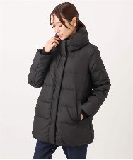 F1VAD52310 MK MICHEL KLEIN(小さいサイズ)(メゾン ドゥ サンク) 【小さいサイズ】ベーシックタフタ ミドルダウンコート/撥水加工 アイボリー
