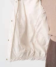 F1VAD52310 MK MICHEL KLEIN(小さいサイズ)(メゾン ドゥ サンク) 【小さいサイズ】ベーシックタフタ ミドルダウンコート/撥水加工 アイボリー