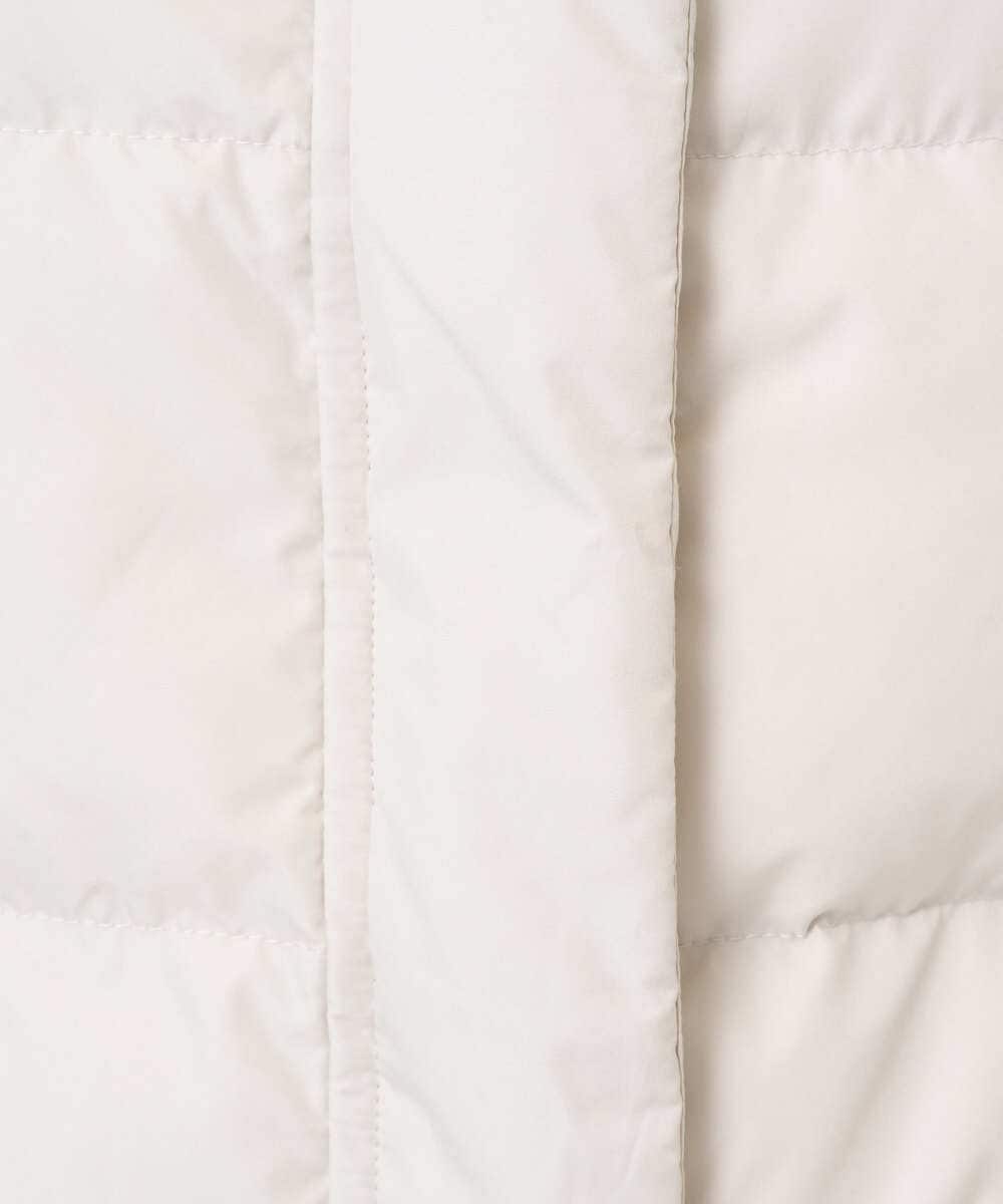 F1VAD52310 MK MICHEL KLEIN(小さいサイズ)(メゾン ドゥ サンク) 【小さいサイズ】ベーシックタフタ ミドルダウンコート/撥水加工 アイボリー