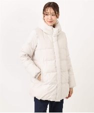 F1VAD52310 MK MICHEL KLEIN(小さいサイズ)(メゾン ドゥ サンク) 【小さいサイズ】ベーシックタフタ ミドルダウンコート/撥水加工 アイボリー