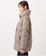 F1VAD52310 MK MICHEL KLEIN(小さいサイズ)(メゾン ドゥ サンク) 【小さいサイズ】ベーシックタフタ ミドルダウンコート/撥水加工 アイボリー