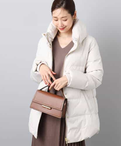 F1VAD52310 MK MICHEL KLEIN(小さいサイズ) 【小さいサイズ】ベーシックタフタ ミドルダウンコート/撥水加工