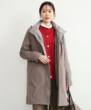 F1VAG42380 MK MICHEL KLEIN(小さいサイズ)(メゾン ドゥ サンク) 【小さいサイズ】[撥水/リサイクルダウン]ダウンライナー付きフーデットコート モカ
