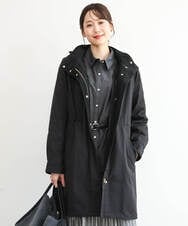 F1VAG42380 MK MICHEL KLEIN(小さいサイズ)(メゾン ドゥ サンク) 【小さいサイズ】[撥水/リサイクルダウン]ダウンライナー付きフーデットコート ブラック
