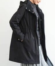 F1VAG42380 MK MICHEL KLEIN(小さいサイズ)(メゾン ドゥ サンク) 【小さいサイズ】[撥水/リサイクルダウン]ダウンライナー付きフーデットコート ブラック