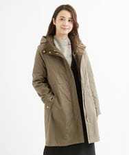 F1VAV42370 MK MICHEL KLEIN(小さいサイズ)(メゾン ドゥ サンク) 【小さいサイズ】ダウンライナー付きマルチwayモッズコート/撥水加工 モカ