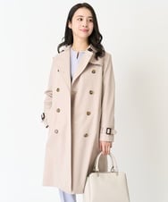 F1VDA12250 MK MICHEL KLEIN(小さいサイズ)(メゾン ドゥ サンク) 【小さいサイズ】ベーシックトレンチコート/撥水加工・防花粉 ベージュ
