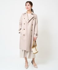 F1VDA12250 MK MICHEL KLEIN(小さいサイズ)(メゾン ドゥ サンク) 【小さいサイズ】ベーシックトレンチコート/撥水加工・防花粉 ベージュ