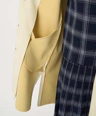 F1VDD32220 MK MICHEL KLEIN(小さいサイズ)(メゾン ドゥ サンク) 【小さいサイズ】フェイクスウェードノーカラーコート/洗える ライトイエロー