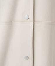 F1VDD32220 MK MICHEL KLEIN(小さいサイズ)(メゾン ドゥ サンク) 【小さいサイズ】フェイクスウェードノーカラーコート/洗える ライトイエロー