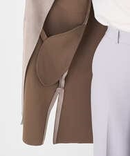 F1VDD32220 MK MICHEL KLEIN(小さいサイズ)(メゾン ドゥ サンク) 【小さいサイズ】フェイクスウェードノーカラーコート/洗える ライトイエロー