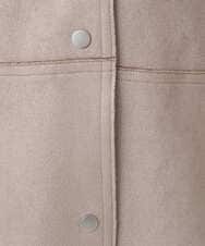 F1VDD32220 MK MICHEL KLEIN(小さいサイズ)(メゾン ドゥ サンク) 【小さいサイズ】フェイクスウェードノーカラーコート/洗える ライトイエロー