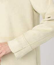 F1VDD32220 MK MICHEL KLEIN(小さいサイズ)(メゾン ドゥ サンク) 【小さいサイズ】フェイクスウェードノーカラーコート/洗える ライトイエロー