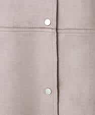 F1VDD32220 MK MICHEL KLEIN(小さいサイズ)(メゾン ドゥ サンク) フェイクスウェードノーカラーコート/洗える モカ