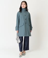 F1VFA01270 MK MICHEL KLEIN(小さいサイズ)(メゾン ドゥ サンク) 【小さいサイズ】ミドル丈ステンカラーコート/洗える ベージュ