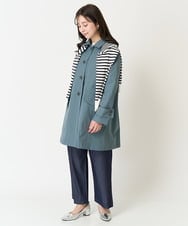 F1VFA01270 MK MICHEL KLEIN(小さいサイズ)(メゾン ドゥ サンク) 【小さいサイズ】ミドル丈ステンカラーコート/洗える ベージュ