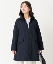 F1VFA01270 MK MICHEL KLEIN(小さいサイズ)(メゾン ドゥ サンク) 【小さいサイズ】ミドル丈ステンカラーコート/洗える ベージュ
