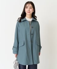 F1VFA01270 MK MICHEL KLEIN(小さいサイズ)(メゾン ドゥ サンク) 【小さいサイズ】ミドル丈ステンカラーコート/洗える ベージュ