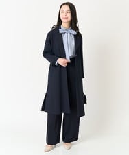 F1VFA14270 MK MICHEL KLEIN(小さいサイズ)(メゾン ドゥ サンク) 【小さいサイズ】ライトダブルクロスチェスターコート/洗える ライトグレー