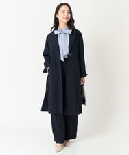 F1VFA14270 MK MICHEL KLEIN(小さいサイズ)(メゾン ドゥ サンク) 【小さいサイズ】ライトダブルクロスチェスターコート/洗える ライトグレー