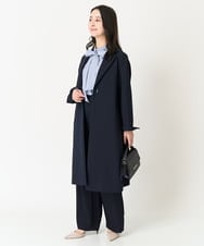 F1VFA14270 MK MICHEL KLEIN(小さいサイズ)(メゾン ドゥ サンク) 【小さいサイズ】ライトダブルクロスチェスターコート/洗える ライトグレー