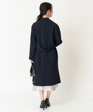 F1VFA14270 MK MICHEL KLEIN(小さいサイズ)(メゾン ドゥ サンク) 【小さいサイズ】ライトダブルクロスチェスターコート/洗える ライトグレー