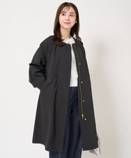 F1VFA26300 MK MICHEL KLEIN(小さいサイズ)(メゾン ドゥ サンク) 【小さいサイズ】タフタノーカラーロングコート/洗える アイボリー