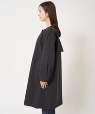 F1VFA26300 MK MICHEL KLEIN(小さいサイズ)(メゾン ドゥ サンク) 【小さいサイズ】タフタノーカラーロングコート/洗える アイボリー