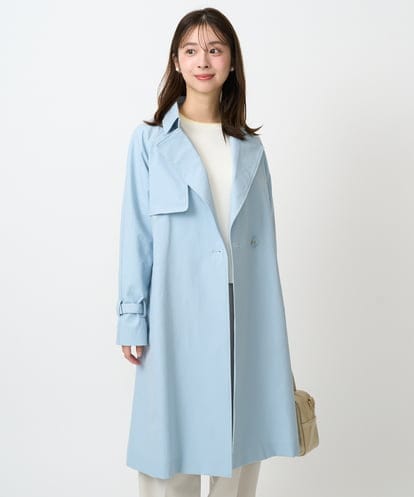 F1VFD10300 MK MICHEL KLEIN(小さいサイズ) 【小さいサイズ】トレンチディティールロングコート/撥水/洗える