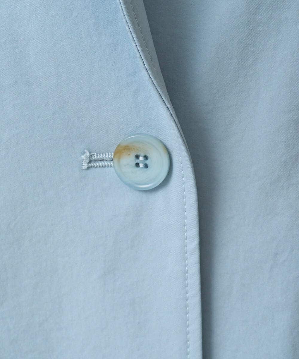 F1VFD10300 MK MICHEL KLEIN(小さいサイズ)(メゾン ドゥ サンク) 【小さいサイズ】トレンチディティールロングコート/撥水/洗える ライトブルー