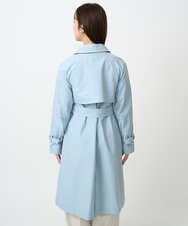 F1VFD10300 MK MICHEL KLEIN(小さいサイズ)(メゾン ドゥ サンク) 【小さいサイズ】トレンチディティールロングコート/撥水/洗える ライトブルー