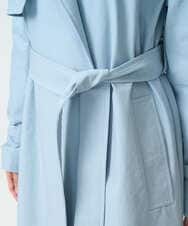 F1VFD10300 MK MICHEL KLEIN(小さいサイズ)(メゾン ドゥ サンク) 【小さいサイズ】トレンチディティールロングコート/撥水/洗える ライトブルー