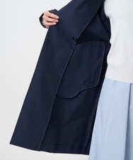 F1VFD10300 MK MICHEL KLEIN(小さいサイズ)(メゾン ドゥ サンク) 【小さいサイズ】トレンチディティールロングコート/撥水/洗える ライトブルー