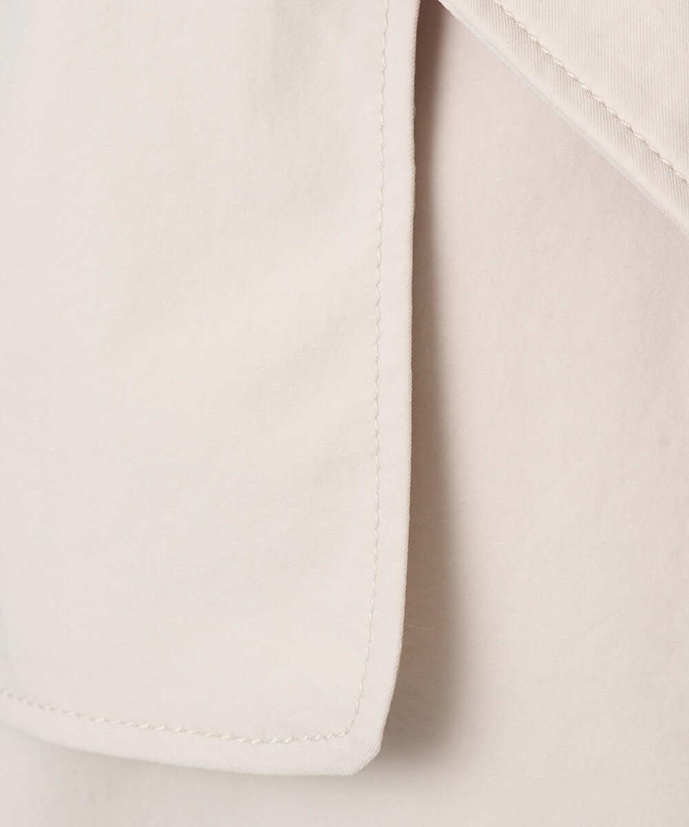 F1VFD10300 MK MICHEL KLEIN(小さいサイズ)(メゾン ドゥ サンク) 【小さいサイズ】トレンチディティールロングコート/撥水/洗える ライトブルー