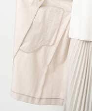 F1VFD10300 MK MICHEL KLEIN(小さいサイズ)(メゾン ドゥ サンク) 【小さいサイズ】トレンチディティールロングコート/撥水/洗える ライトブルー