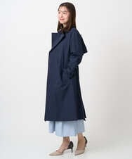 F1VFD10300 MK MICHEL KLEIN(小さいサイズ)(メゾン ドゥ サンク) 【小さいサイズ】トレンチディティールロングコート/撥水/洗える ライトブルー