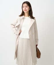 F1VFD10300 MK MICHEL KLEIN(小さいサイズ)(メゾン ドゥ サンク) 【小さいサイズ】トレンチディティールロングコート/撥水/洗える ベージュ