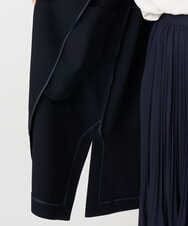 F1VFD14280 MK MICHEL KLEIN(小さいサイズ)(メゾン ドゥ サンク) 【小さいサイズ】ライトダブルクロスチェスターコート/洗える ネイビー