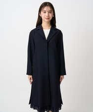 F1VFD14280 MK MICHEL KLEIN(小さいサイズ)(メゾン ドゥ サンク) 【小さいサイズ】ライトダブルクロスチェスターコート/洗える ネイビー