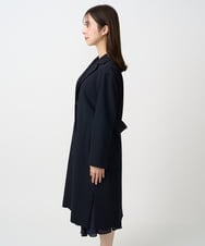 F1VFD14280 MK MICHEL KLEIN(小さいサイズ)(メゾン ドゥ サンク) 【小さいサイズ】ライトダブルクロスチェスターコート/洗える ネイビー