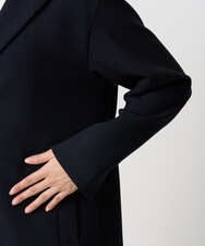 F1VFD14280 MK MICHEL KLEIN(小さいサイズ)(メゾン ドゥ サンク) 【小さいサイズ】ライトダブルクロスチェスターコート/洗える ネイビー