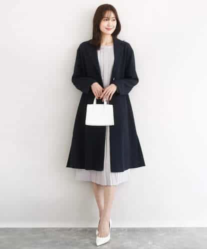 F1VFD14280  【小さいサイズ】ライトダブルクロスチェスターコート/洗える