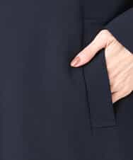 F1VFD14280 MK MICHEL KLEIN(小さいサイズ)(メゾン ドゥ サンク) 【小さいサイズ】ライトダブルクロスチェスターコート/洗える ネイビー