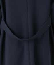 F1VFD14280 MK MICHEL KLEIN(小さいサイズ)(メゾン ドゥ サンク) 【小さいサイズ】ライトダブルクロスチェスターコート/洗える ネイビー