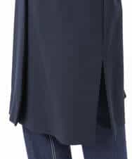 F1VFD14280 MK MICHEL KLEIN(小さいサイズ)(メゾン ドゥ サンク) 【小さいサイズ】ライトダブルクロスチェスターコート/洗える ネイビー