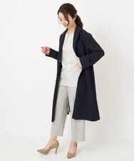 F1VFS24260 MK MICHEL KLEIN(小さいサイズ)(メゾン ドゥ サンク) 【小さいサイズ】ライトダブルクロスチェスターコート/洗える ベージュ