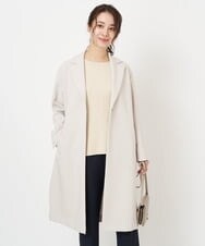 F1VFS24260 MK MICHEL KLEIN(小さいサイズ)(メゾン ドゥ サンク) 【小さいサイズ】ライトダブルクロスチェスターコート/洗える ベージュ