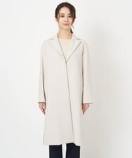 F1VFS24260 MK MICHEL KLEIN(小さいサイズ)(メゾン ドゥ サンク) 【小さいサイズ】ライトダブルクロスチェスターコート/洗える ベージュ