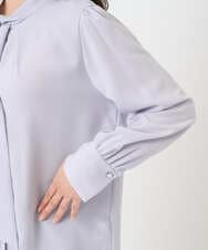 F6BAD11220 MICHEL KLEIN(小さいサイズ)(メゾン ドゥ サンク) [小さいサイズ]ボウタイブラウス ラベンダー